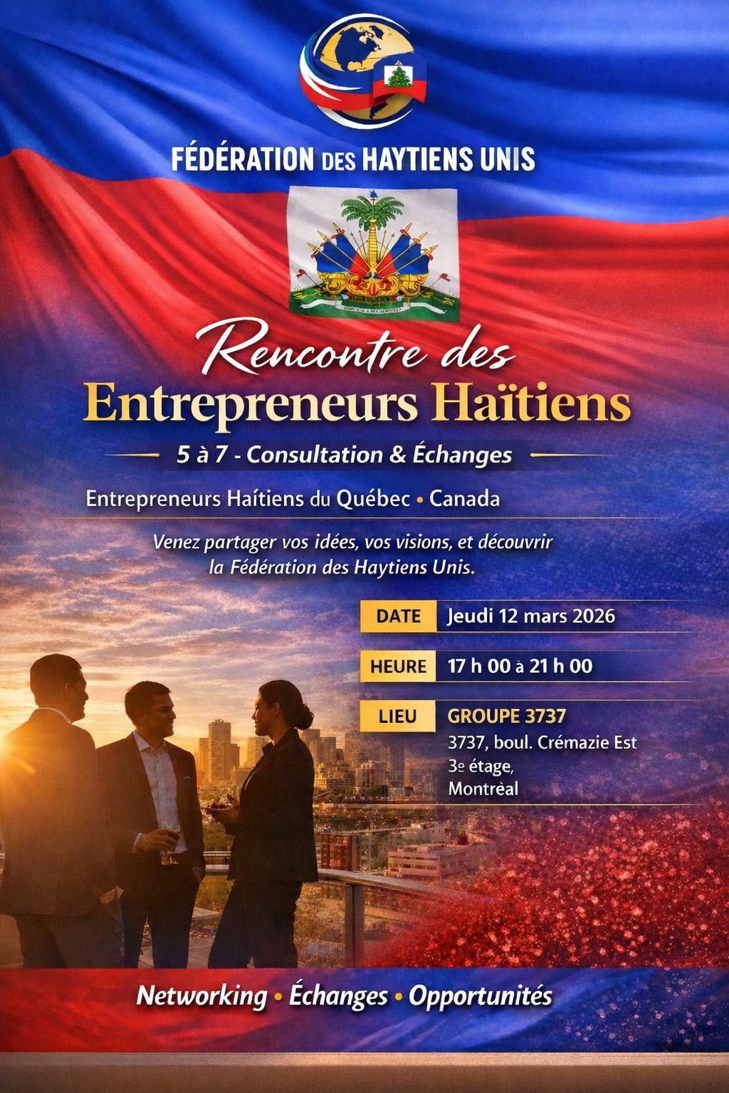 Rencontre des Entrepreneurs Haïtiens — 5 à 7 : Consultation et Échanges